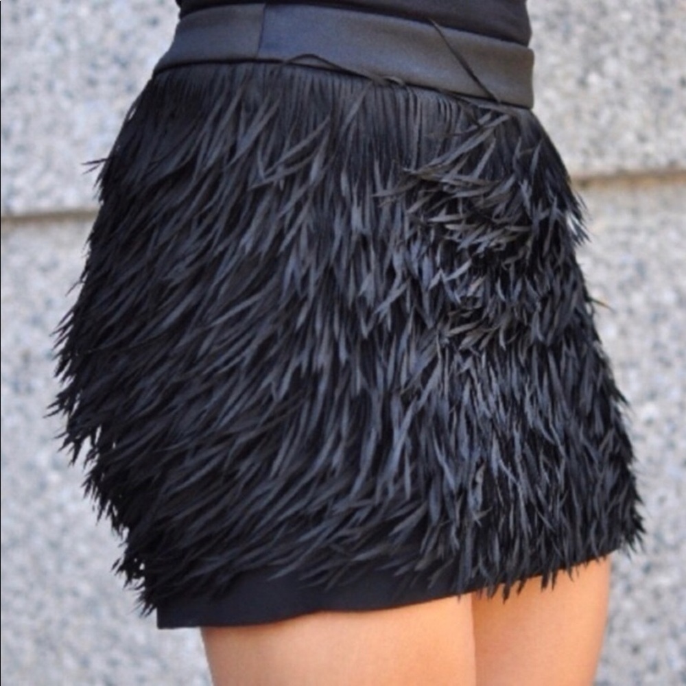 Express Fringe Tassel Mini Skirt Sz 6